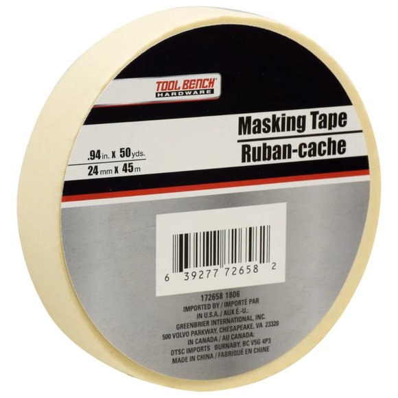 Tool Bench Hardware Masking Tape, 50-yd. Roll - Picture 13 of 16